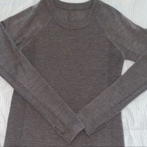 Lululemon long sleeve - mocha color - worn once